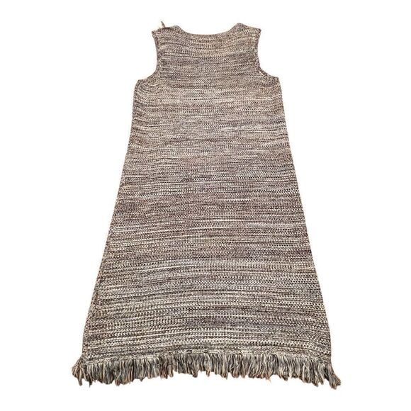 Anthropologie HOLDING HORSES Textured Blue Fringe Mini Dress size small - Picture 3 of 8